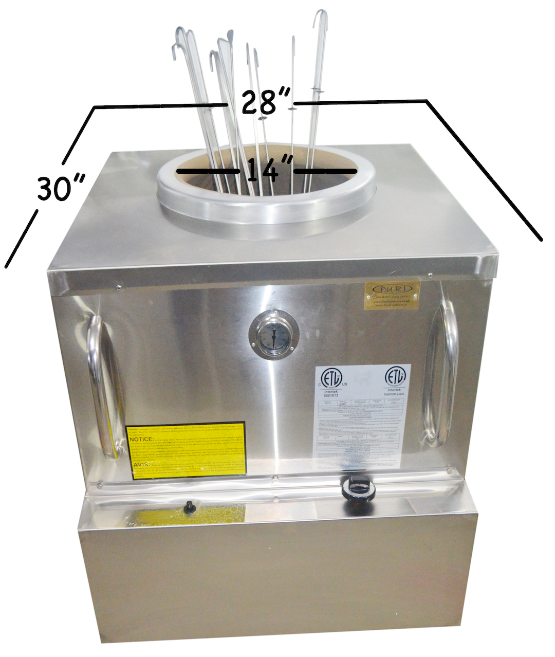 Tandoori Oven, GAS Tandoor for Restaurant, NSF/ETL Commercial Tandoor